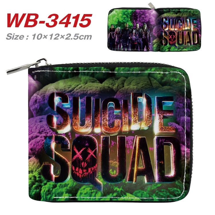 Suicide Squad Anime Full Color Short All Inclusive Zipper Wallet 10x12x2.5cm WB-3415A