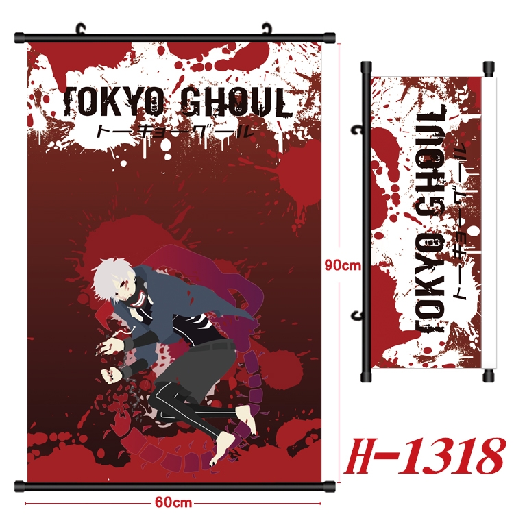 Tokyo Ghoul  Anime Black Plastic Rod Canvas Painting 60X90CM H1318