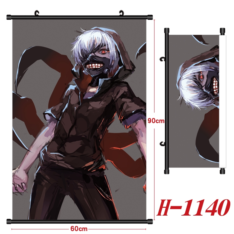 Tokyo Ghoul  Anime Black Plastic Rod Canvas Painting 60X90CM H1140