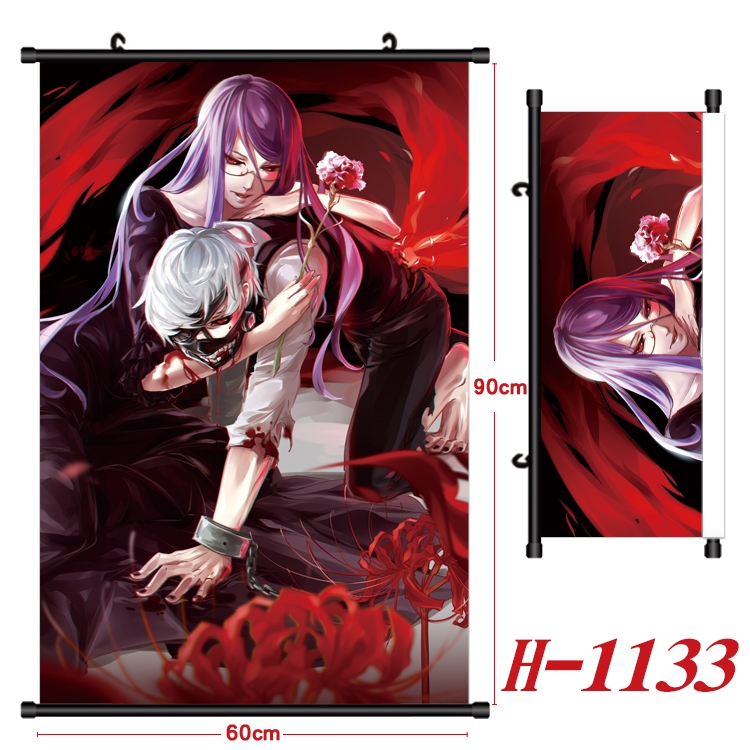 Tokyo Ghoul  Anime Black Plastic Rod Canvas Painting 60X90CM H1133