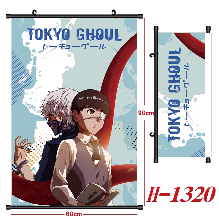 Tokyo Ghoul  Anime Black Plastic Rod Canvas Painting 60X90CM H1320