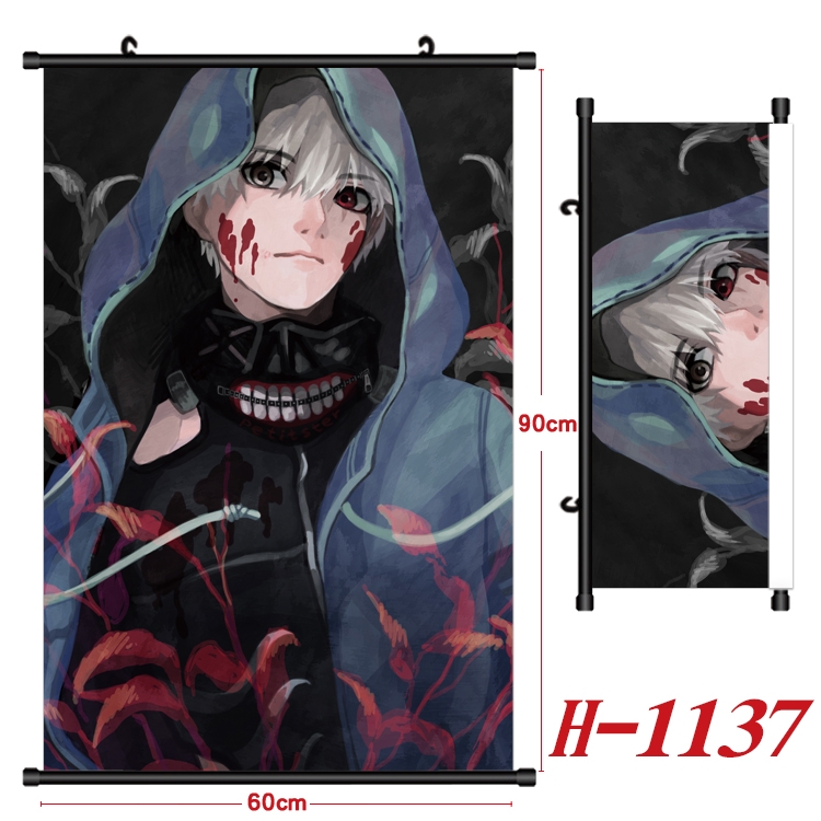 Tokyo Ghoul  Anime Black Plastic Rod Canvas Painting 60X90CM H1137