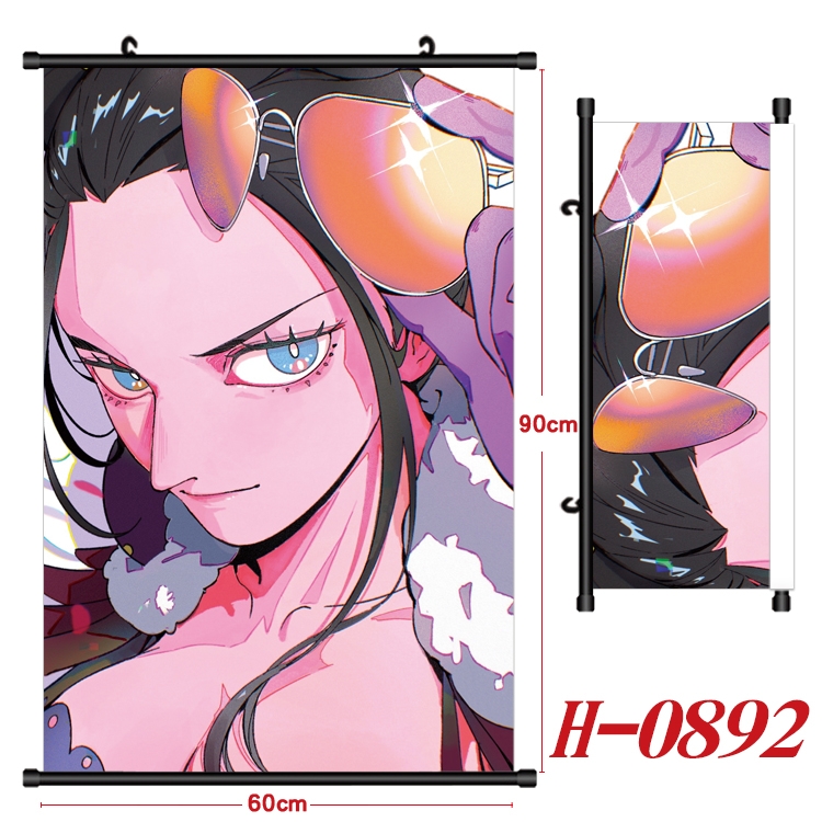 One Piece  Anime Black Plastic Rod Canvas Painting 60X90CM H0892
