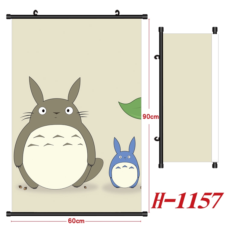 TOTORO Anime Black Plastic Rod Canvas Painting 60X90CM  H1157