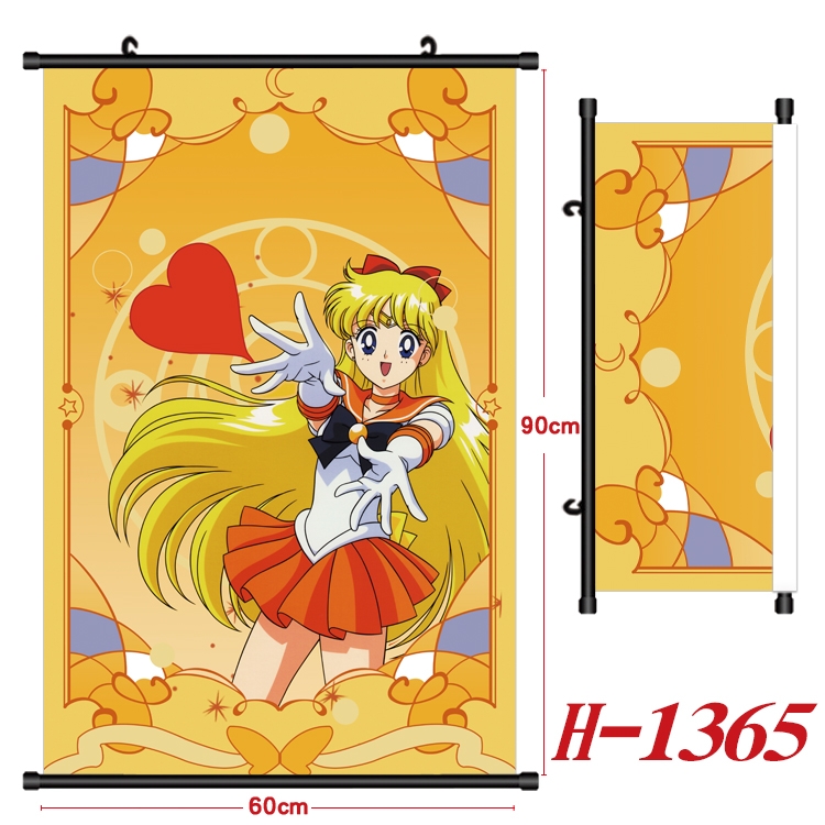 sailormoon  Anime Black Plastic Rod Canvas Painting 60X90CM H1365