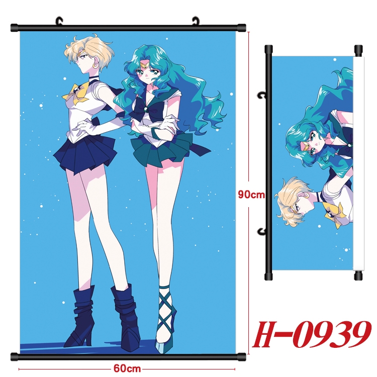 sailormoon  Anime Black Plastic Rod Canvas Painting 60X90CM H0939