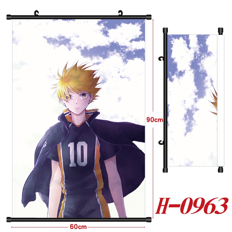 Haikyuu!!  Anime Black Plastic Rod Canvas Painting 60X90CM  H0963