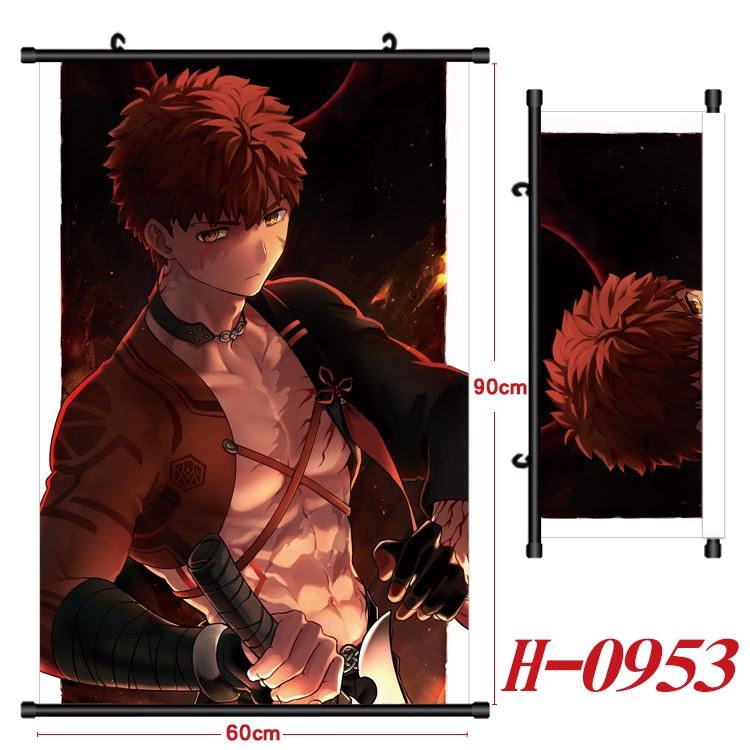 Fate/Grand Order  Anime Black Plastic Rod Canvas Painting 60X90CM  H0953