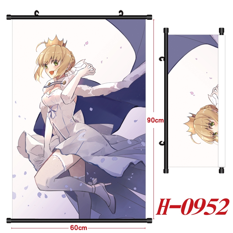 Fate/Grand Order  Anime Black Plastic Rod Canvas Painting 60X90CM  H0952