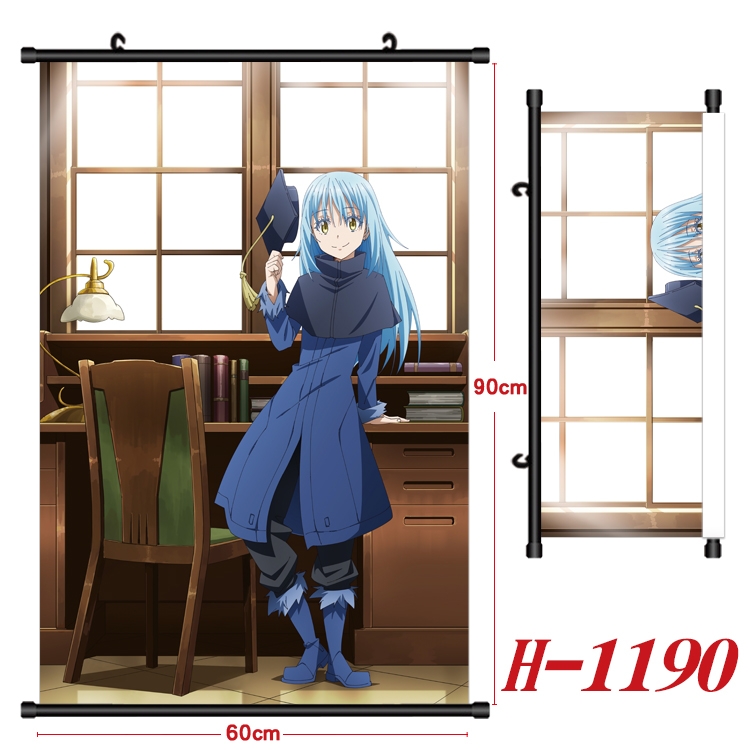 That Time I Got Slim Benimaru Shion Anime Black Plastic Rod Canvas Painting 60X90CM H1190