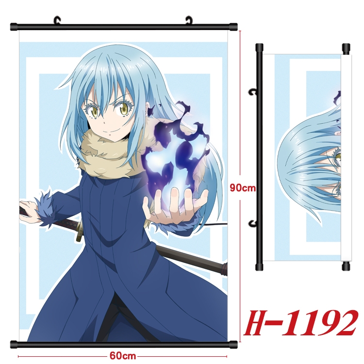 That Time I Got Slim Benimaru Shion Anime Black Plastic Rod Canvas Painting 60X90CM H1192