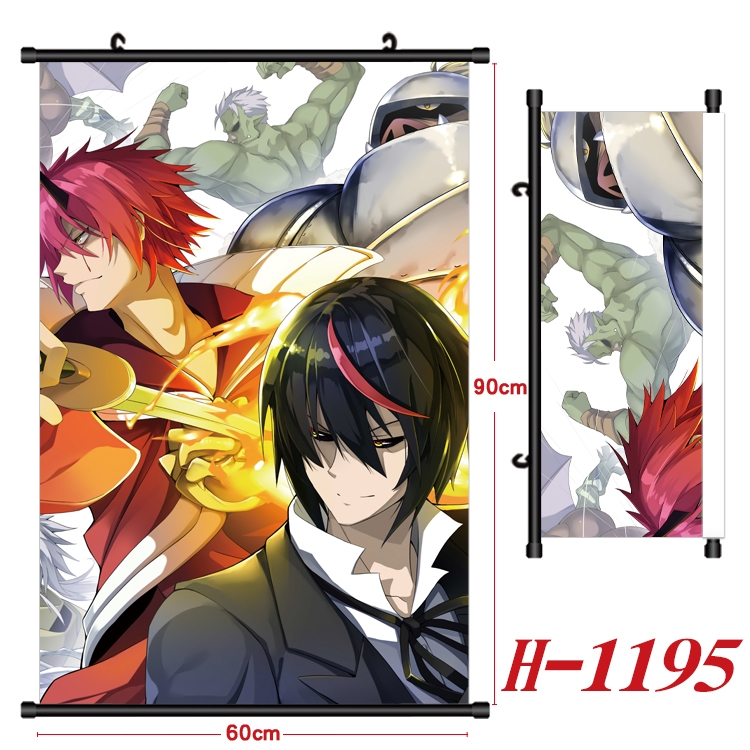 That Time I Got Slim Benimaru Shion Anime Black Plastic Rod Canvas Painting 60X90CM H1195