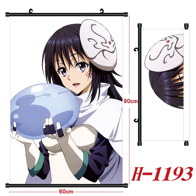 That Time I Got Slim Benimaru Shion Anime Black Plastic Rod Canvas Painting 60X90CM H1193