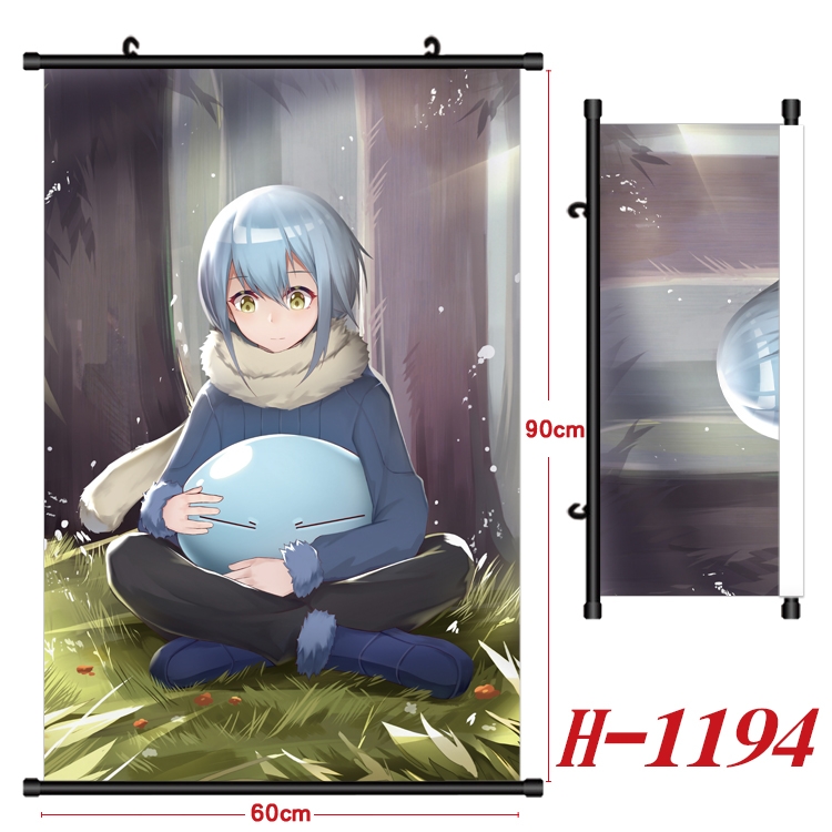 That Time I Got Slim Benimaru Shion Anime Black Plastic Rod Canvas Painting 60X90CM H1194