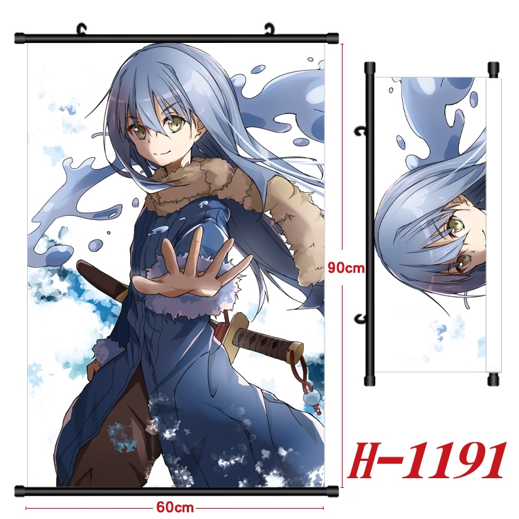 That Time I Got Slim Benimaru Shion Anime Black Plastic Rod Canvas Painting 60X90CM H1191