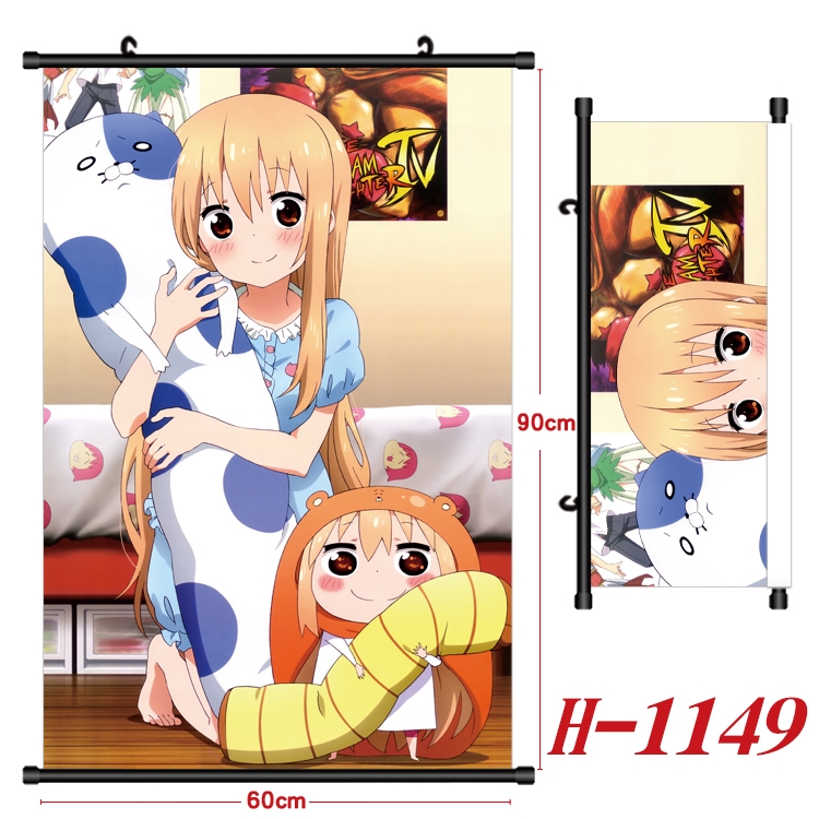 Himouto! Umaru-chan  Anime Black Plastic Rod Canvas Painting 60X90CM  H1149