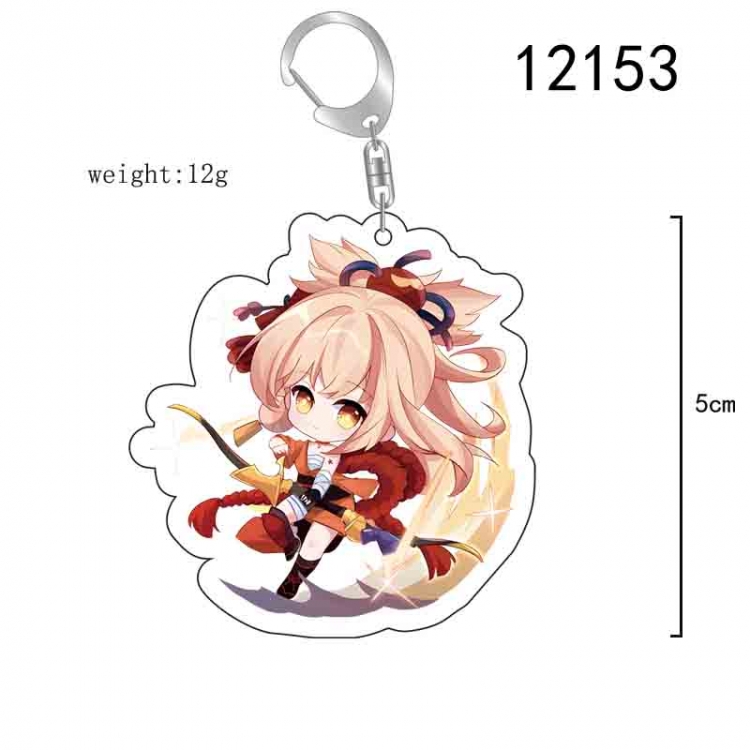 Genshin Impact Anime acrylic Key Chain  price for 5 pcs  12153