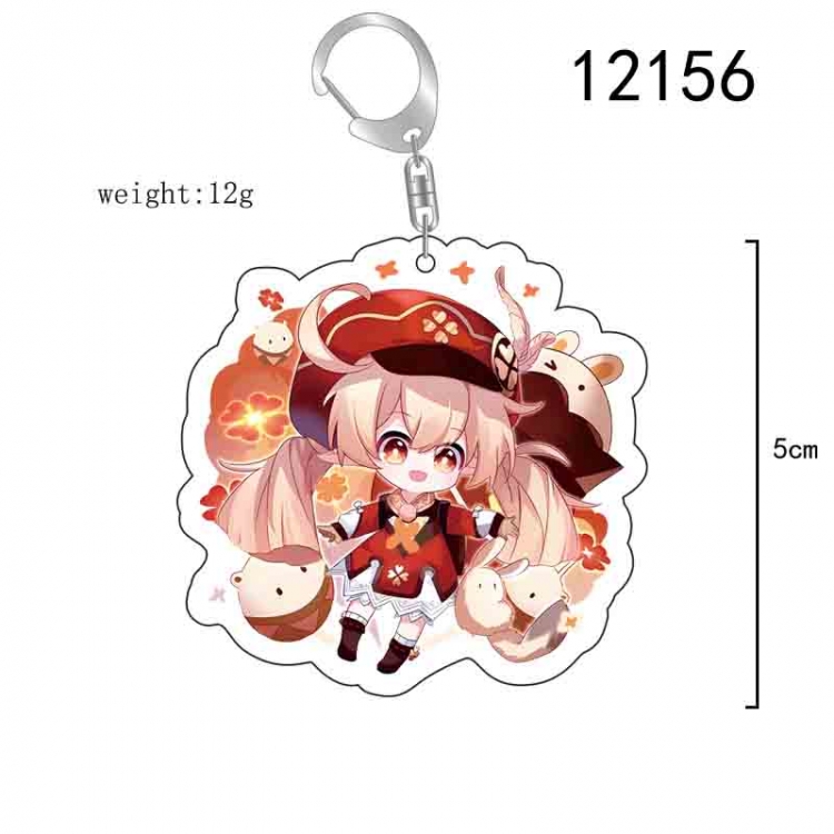 Genshin Impact Anime acrylic Key Chain  price for 5 pcs 12156