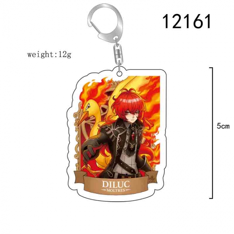 Genshin Impact Anime acrylic Key Chain  price for 5 pcs  12161