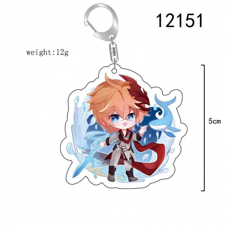 Genshin Impact Anime acrylic Key Chain  price for 5 pcs  12151