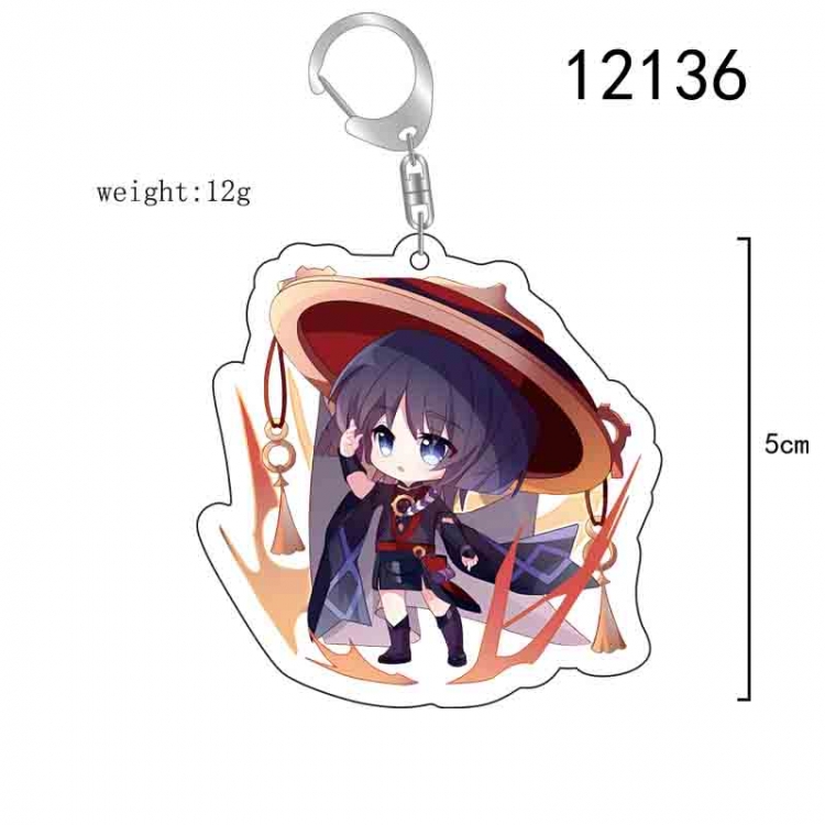 Genshin Impact Anime acrylic Key Chain  price for 5 pcs  12136