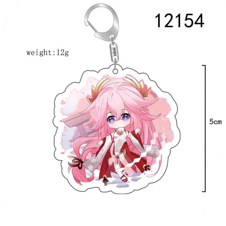 Genshin Impact Anime acrylic Key Chain  price for 5 pcs  12154