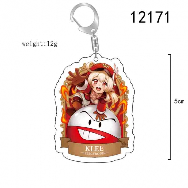 Genshin Impact Anime acrylic Key Chain  price for 5 pcs  12171