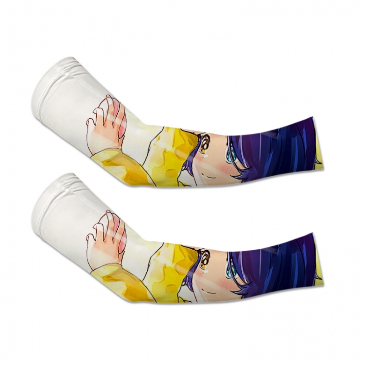 WONDER EGG PRIORITY  Anime Peripheral Printed Long Cycling Sleeves Sunscreen Ice Sleeves