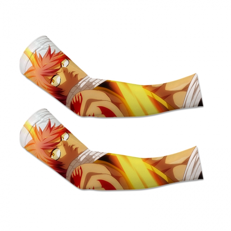 Fairy tail Anime Peripheral Printed Long Cycling Sleeves Sunscreen Ice Sleeves