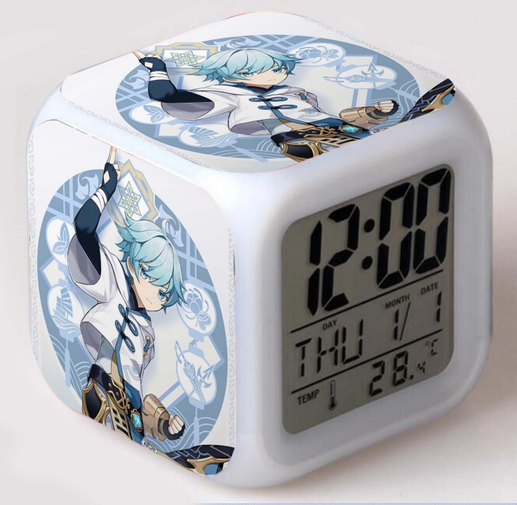 Genshin Impact  Colorful mood color changing boxed alarm clock