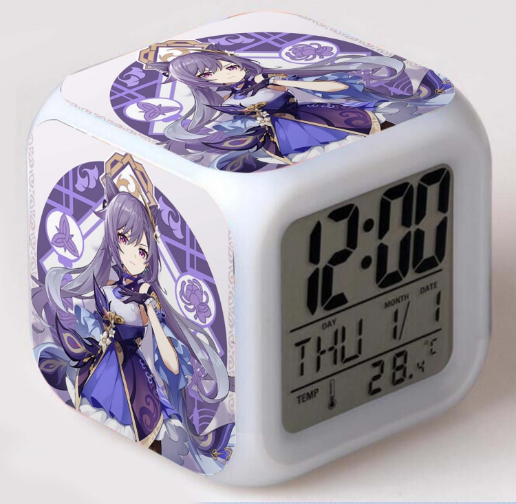 Genshin Impact  Colorful mood color changing boxed alarm clock