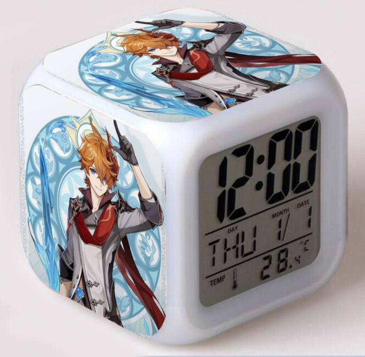 Genshin Impact  Colorful mood color changing boxed alarm clock