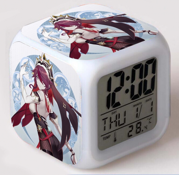 Genshin Impact  Colorful mood color changing boxed alarm clock