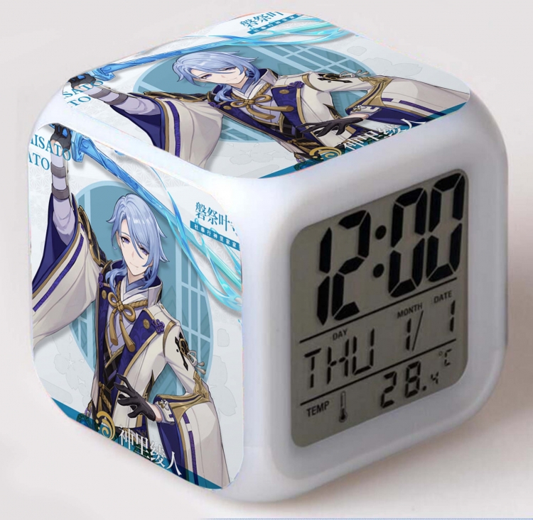 Genshin Impact  Colorful mood color changing boxed alarm clock