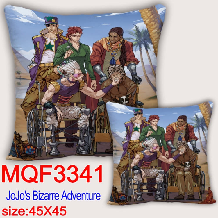 JoJos Bizarre Adventure  Anime square full-color pillow cushion 45X45CM NO FILLING  MQF-3341