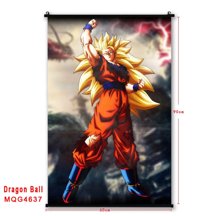 DRAGON BALL black Plastic rod Cloth painting Wall Scroll 60X90CM  MQG-4637