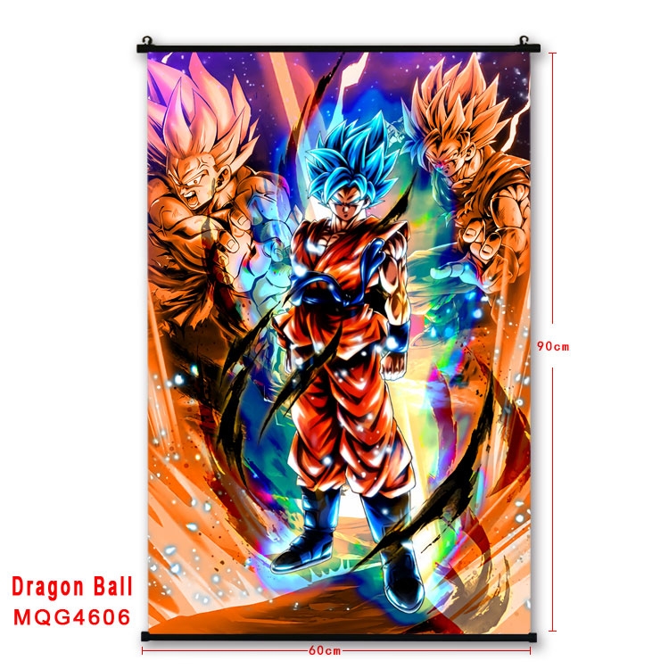 DRAGON BALL black Plastic rod Cloth painting Wall Scroll 60X90CM MQG-4606