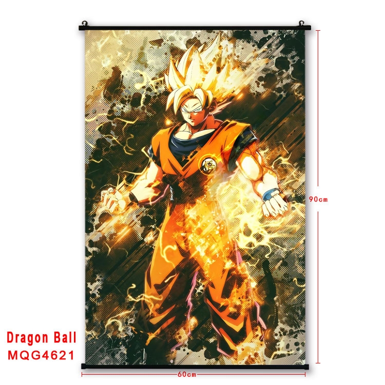 DRAGON BALL black Plastic rod Cloth painting Wall Scroll 60X90CM MQG-4621