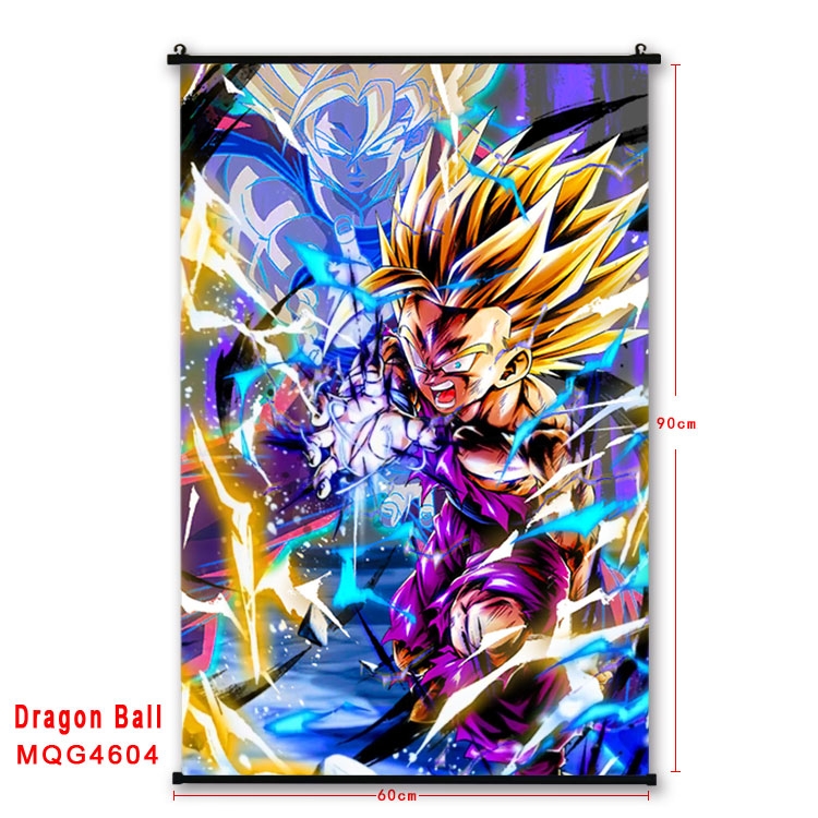 DRAGON BALL black Plastic rod Cloth painting Wall Scroll 60X90CM  MQG-4604