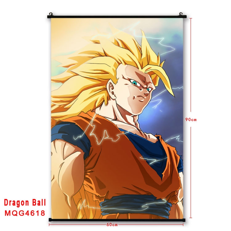 DRAGON BALL black Plastic rod Cloth painting Wall Scroll 60X90CM MQG-4618