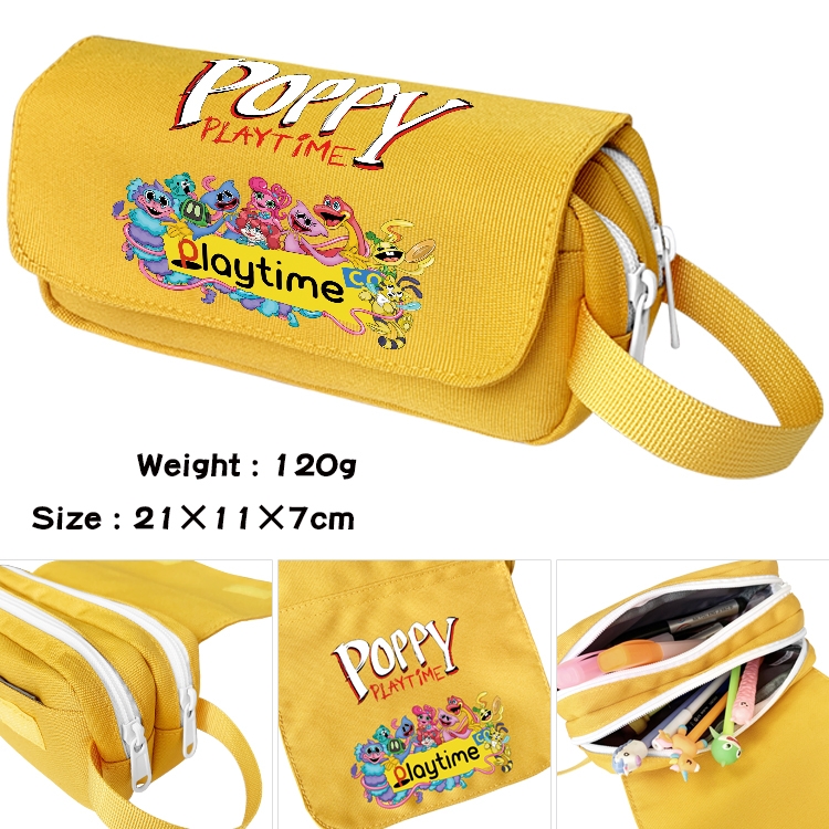 poppy playtime Anime Multifunctional Waterproof Canvas Portable Pencil Bag Cosmetic Bag 20x11x7cm