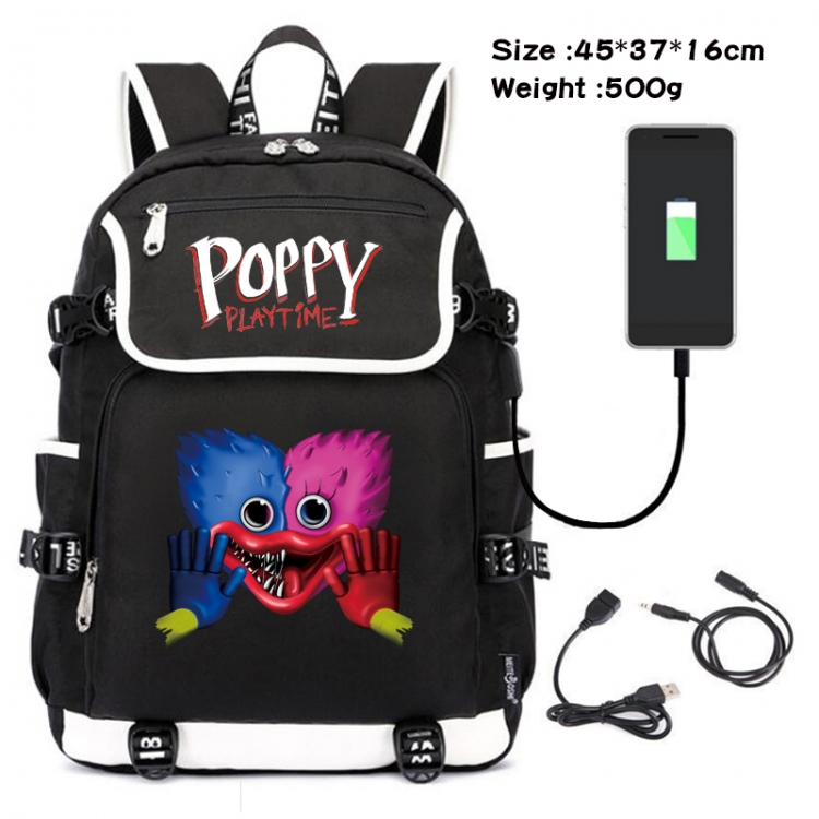 poppy playtime Anime data backpack backpack student school bag 45X37X16CM