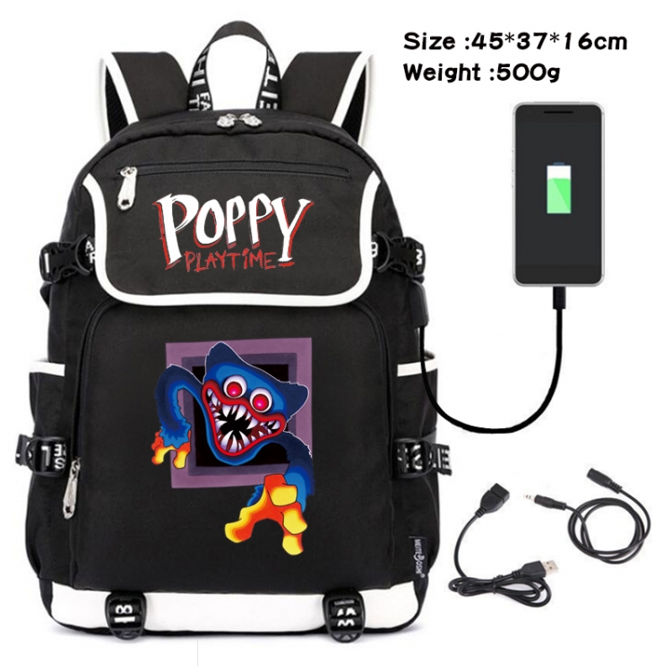 poppy playtime Anime data backpack backpack student school bag 45X37X16CM