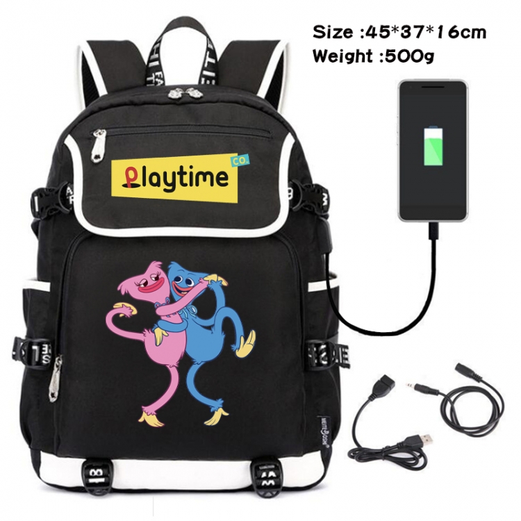 poppy playtime Anime data backpack backpack student school bag 45X37X16CM