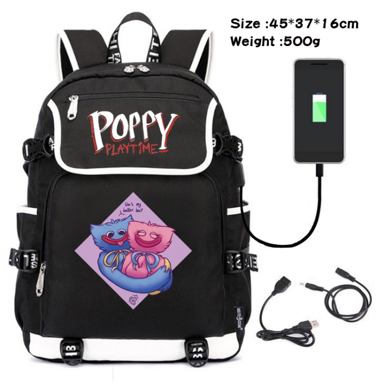 poppy playtime Anime data backpack backpack student school bag 45X37X16CM