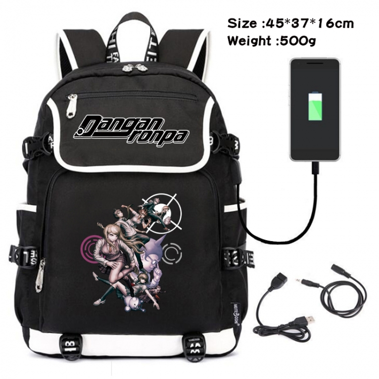 Dangan-Ronpa Anime data backpack backpack student school bag 45X37X16CM