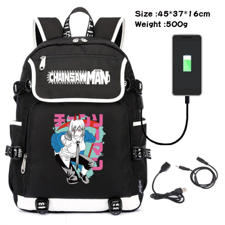 Chainsaw Man Anime data backpack backpack student school bag 45X37X16CM