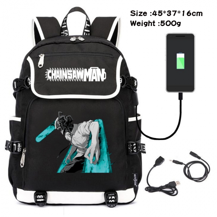 Chainsaw Man Anime data backpack backpack student school bag 45X37X16CM