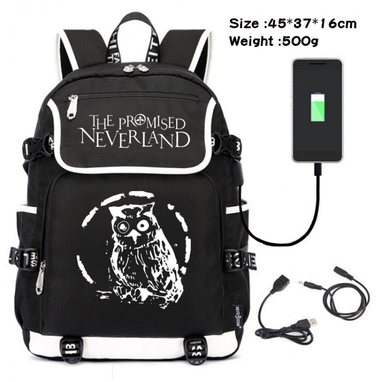 The Promised Neverla Animation data backpack backpack student bag 45X37X16CM