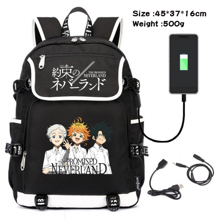 The Promised Neverla Animation data backpack backpack student bag 45X37X16CM